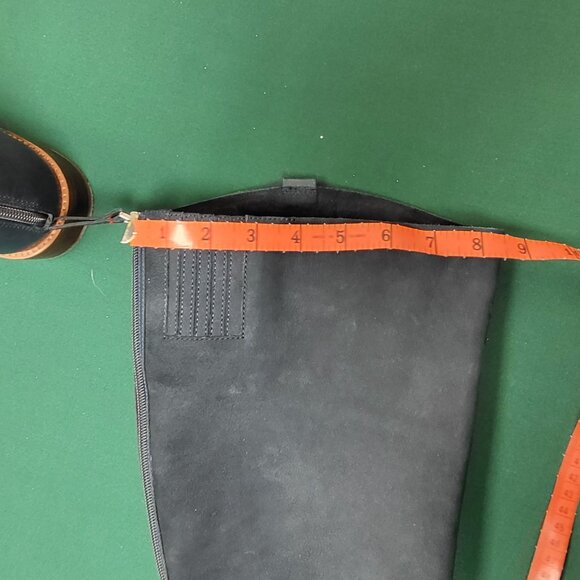 Ellen Degeneres leather wide calf navy blue tall knee high boots size 11 M EUC - Picture 8 of 8